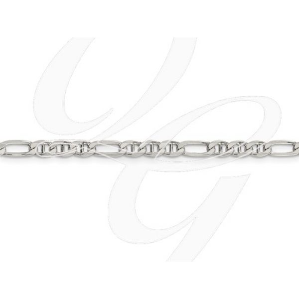 Sterling Silver 3.75mm Figaro Anchor Chain 20