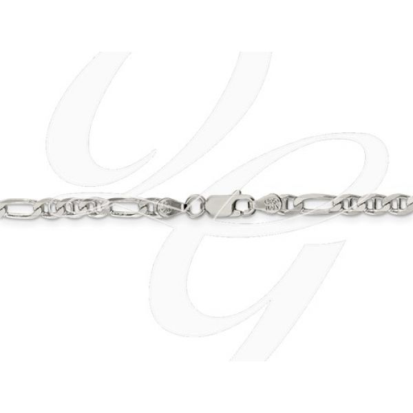 Sterling Slver 3.75mm Figaro Anchor Chain 20