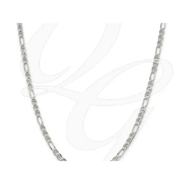 Sterling Silver 3.75mm Figaro Anchor Chain 20