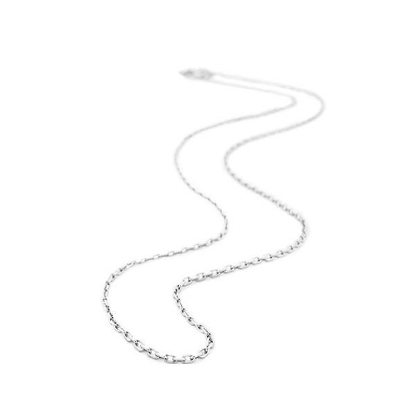 Rhodium Sterling Silver D/C Cable, Chain Length 20, Spring Ring Clasp Barnes Jewelers Goldsboro, NC