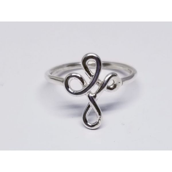 BJ  -  Handmade Sterling Silver Wire Wrapped Cross Ring sz 7. 5  Handmade at Barnes Jewelers Barnes Jewelers Goldsboro, NC
