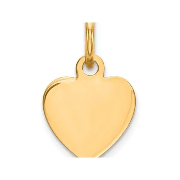 Gold plated Sterling Silver Small Heart Charm, 9mm length Barnes Jewelers Goldsboro, NC