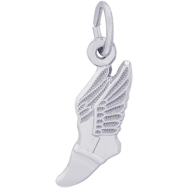 Rhodium Silver  Winged Shoe Charm/Pendant..72