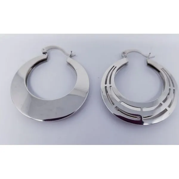 Sterling Silver 31mm Gypsy Hoops, Reversible. Barnes Jewelers Goldsboro, NC