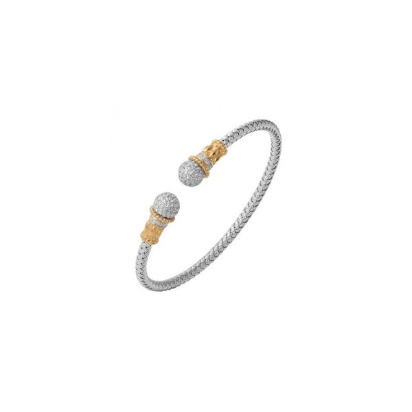 18K Gold Plated Rhodium Sterling Silver 