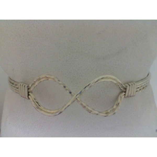 RONALDO Infinity Bracelet, Sterling Silver Wire Wrapped Bracelet, size 7,  Made in USA Barnes Jewelers Goldsboro, NC