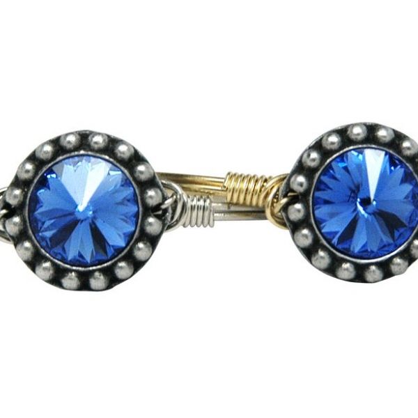 LUCA + DANNI STC349S September, Blue Swarovski, Silver Wire Wrapped Bracelet Barnes Jewelers Goldsboro, NC