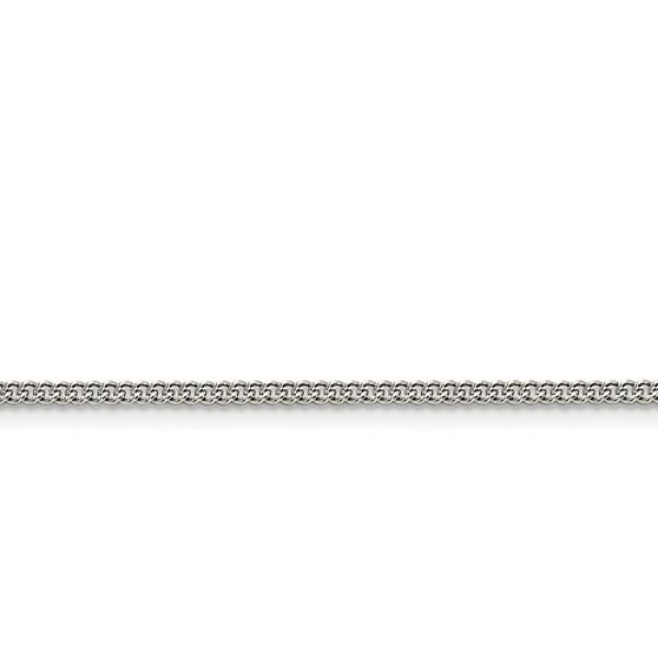 CHISEL Stainless steel 2.25mm Round Curb Chain Necklace, Length 18