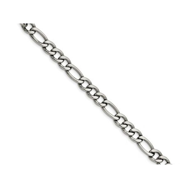 CHISEL Stainless Steel 8.5mm Figaro Chain Necklace, Length  22