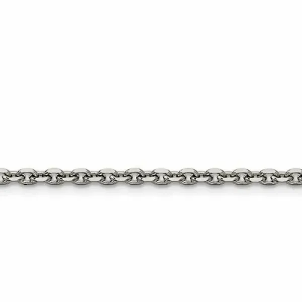 Chisel Stainless steel 3.4mm Cable Chain. Length  24