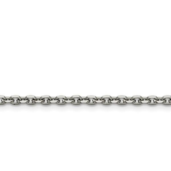 Chisel Stainless steel 3.4mm Cable Chain. Length  24