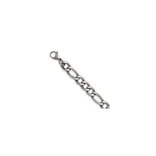 CHISEL Stainless Steel 8.5mm Figaro Chain Necklace, Length  22