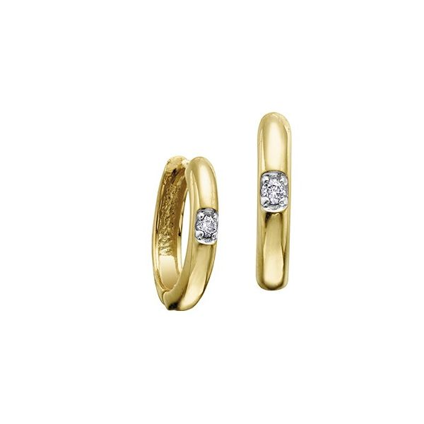 10K Yellow Gold 0.04tw Canadian Diamond Earrings Barthau Jewellers Stouffville, ON