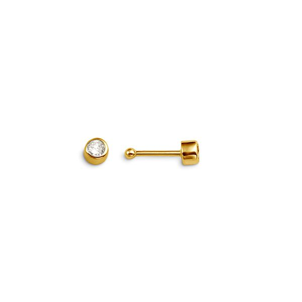 14KY CZ NOSE STUD BEZEL Barthau Jewellers Stouffville, ON