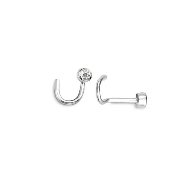 14KW CZ NOSE STUD BEZEL Barthau Jewellers Stouffville, ON