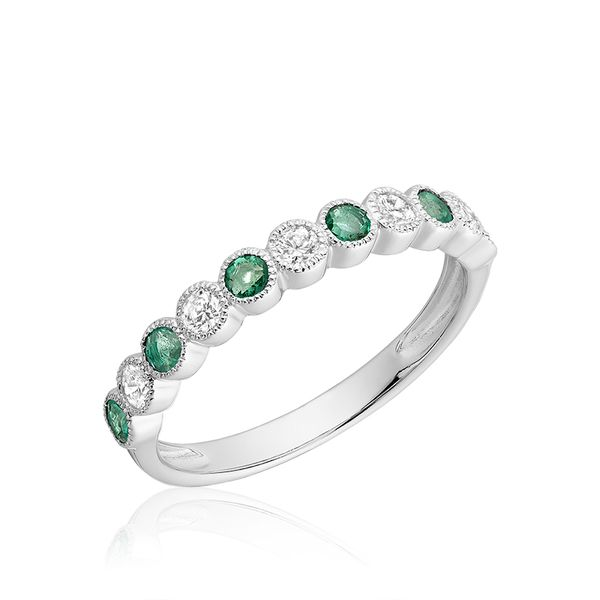 10K White Gold Emerald & Diamond Ring Barthau Jewellers Stouffville, ON