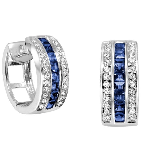 925 Blue Sapphire & CZ Earrings Barthau Jewellers Stouffville, ON