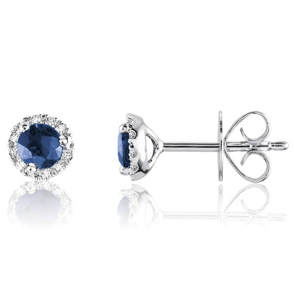 10KW Blue Sapphire & Diamond Earrings Barthau Jewellers Stouffville, ON