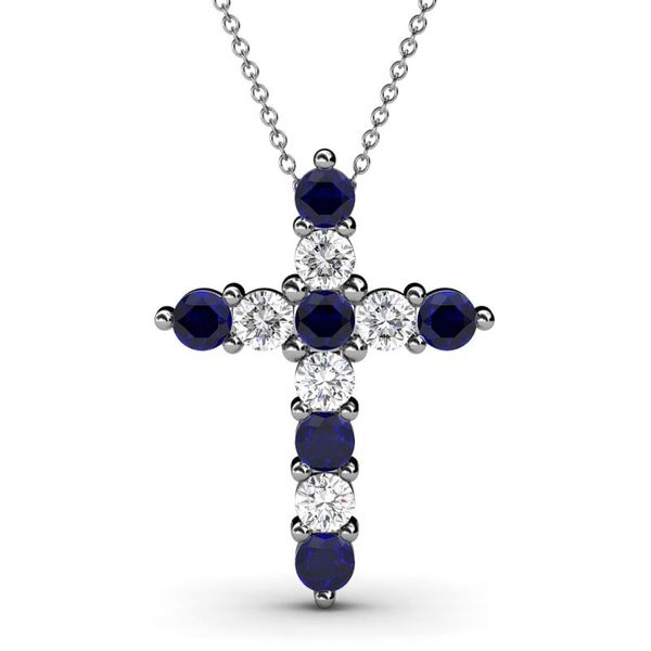 14KW Blue Sapphire & Diamond Necklace Barthau Jewellers Stouffville, ON