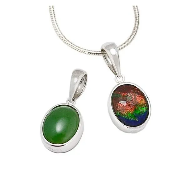 925 Ammolite/Jade Necklace Barthau Jewellers Stouffville, ON