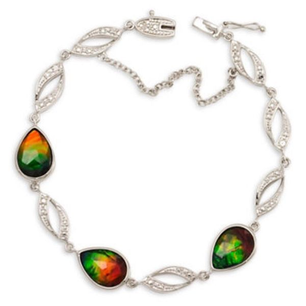 925 Ammolite & CZ Bracelet Barthau Jewellers Stouffville, ON