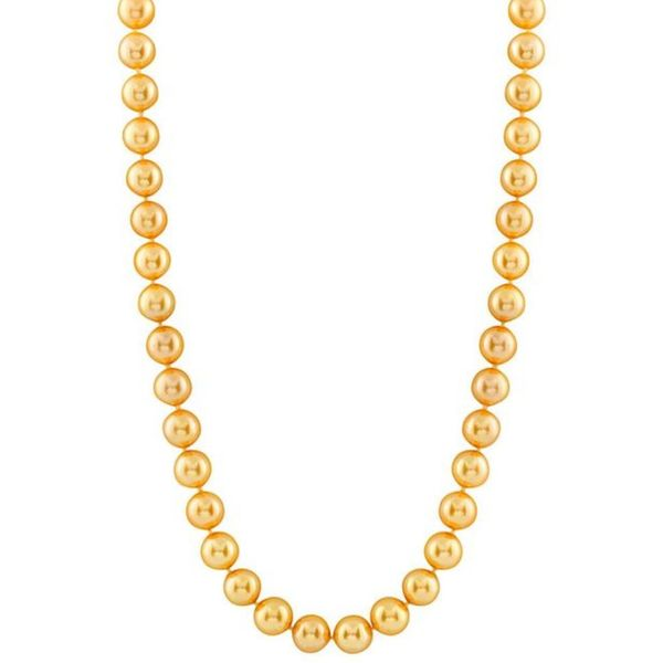14K Yellow Gold 18~ 6-6.5 mm Natural Golden Akoya Cultured Pearl Strand Barthau Jewellers Stouffville, ON