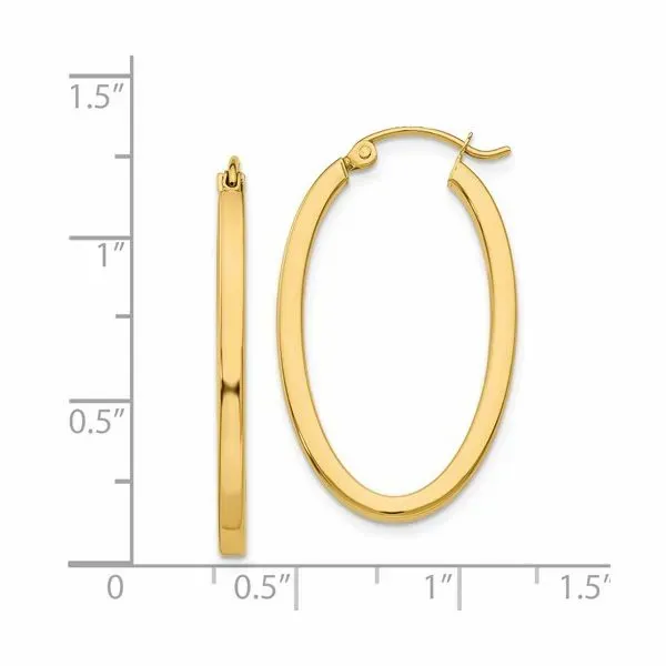 14K Yellow Gold Hoop Earrings Image 2 Barthau Jewellers Stouffville, ON