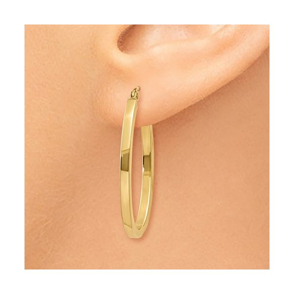 14K Yellow Gold Hoop Earrings Image 3 Barthau Jewellers Stouffville, ON