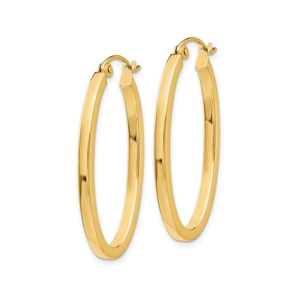 14K Yellow Gold Hoop Earrings Image 4 Barthau Jewellers Stouffville, ON