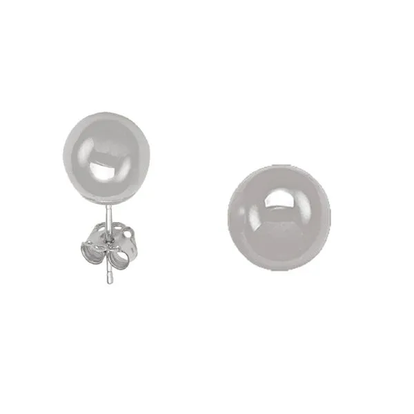 14K White Gold 5MM Stud Earrings Barthau Jewellers Stouffville, ON