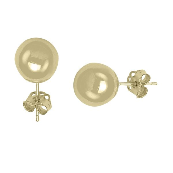 14K Yellow Gold 8MM Stud Earrings Barthau Jewellers Stouffville, ON