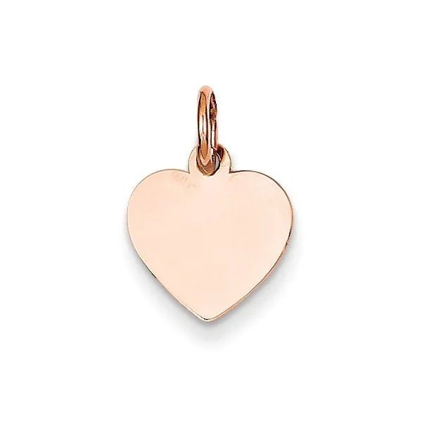 14K Rose Gold 10mm Heart Pendant Barthau Jewellers Stouffville, ON