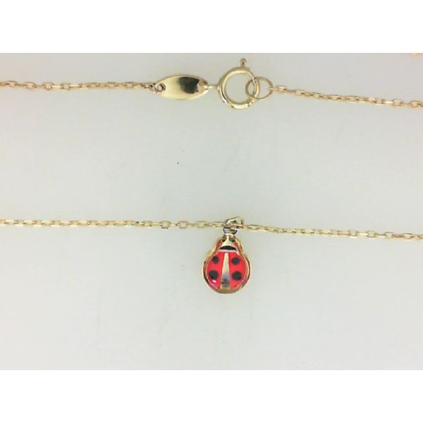 10K Yellow Gold Red Ladybug Necklace Child Barthau Jewellers Stouffville, ON