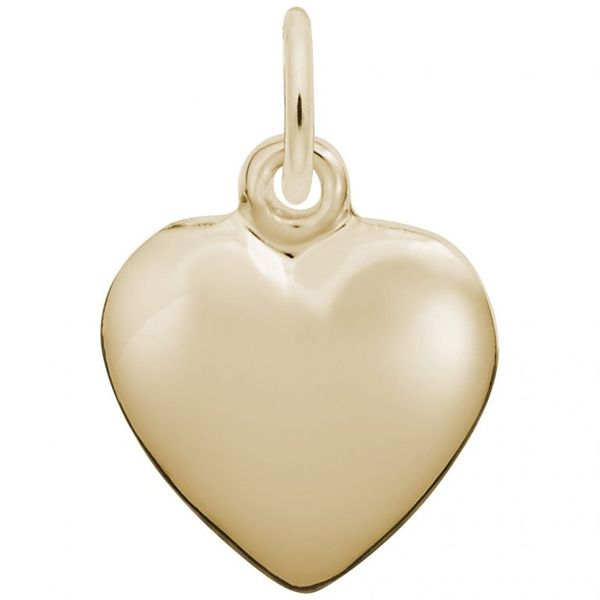 10K Yellow Gold Charm Puff Heart Barthau Jewellers Stouffville, ON