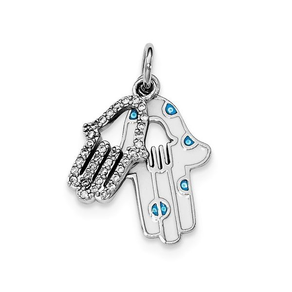 925 Charm Hamsa CZ/Enamel Barthau Jewellers Stouffville, ON