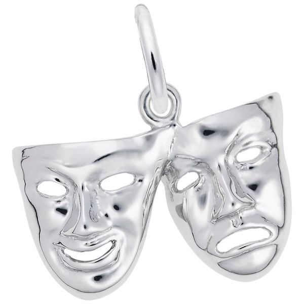 Sterling Silver Comedy & Tragedy Masks Charm Barthau Jewellers Stouffville, ON