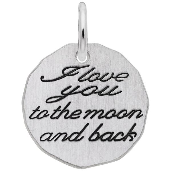Sterling Silver I Love You To The Moon And Back Charm Barthau Jewellers Stouffville, ON