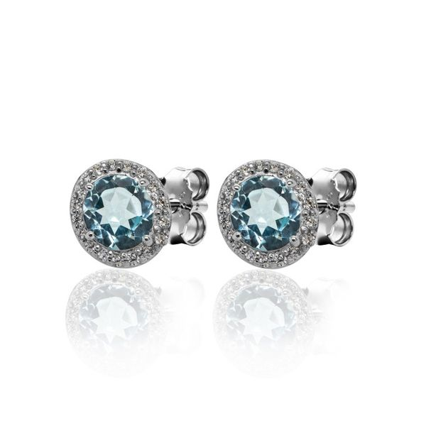 925 Larus Earrings Blue Topaz And CZ Barthau Jewellers Stouffville, ON