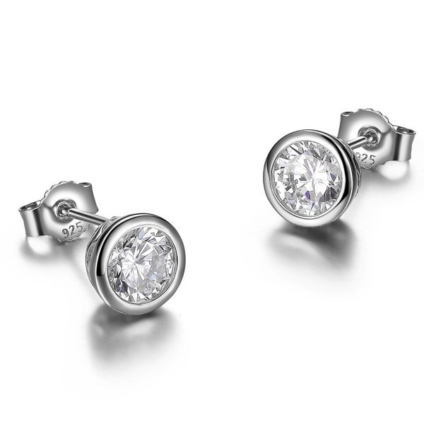 Sterling Silver Cubic Zirconia Stud ELLE Earrings Barthau Jewellers Stouffville, ON