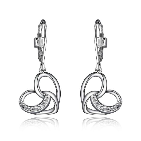 Sterling Silver Cubic Zirconia Dangle ELLE Earrings Barthau Jewellers Stouffville, ON