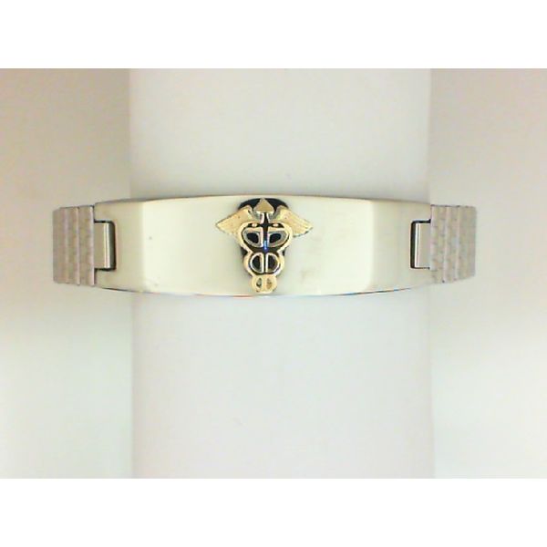 Stainless Steel And 10KY Medical Bracelet Barthau Jewellers Stouffville, ON