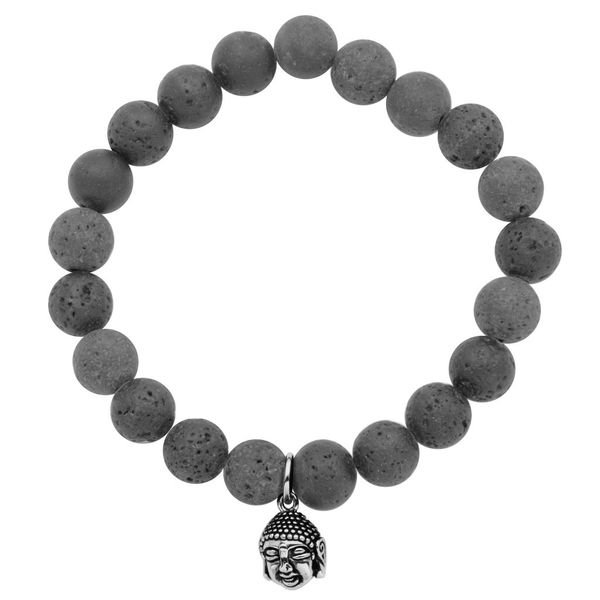 Lava Bead Stretch Bracelet With Buddha Barthau Jewellers Stouffville, ON