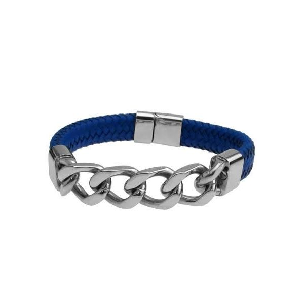 Stainless Steel Braided Blue Bracelet Barthau Jewellers Stouffville, ON