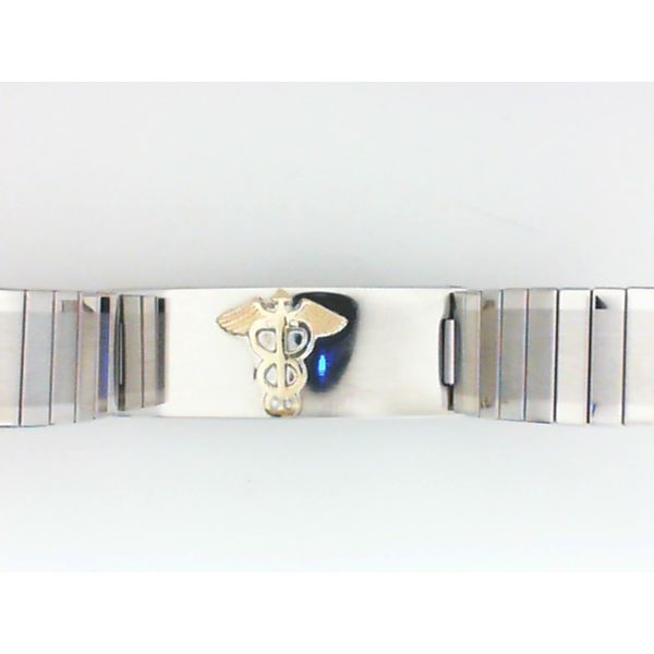 Stainless Steel And 10K Yellow Gold Medical Bracelet Barthau Jewellers Stouffville, ON