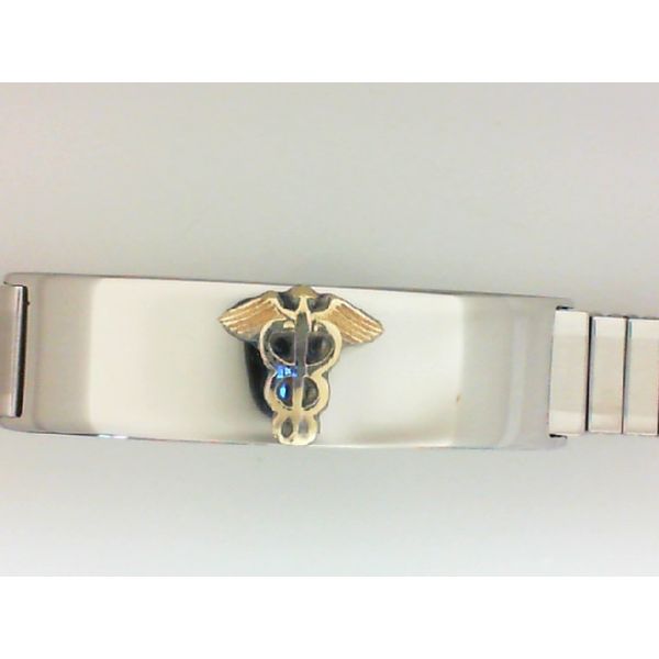 Stainless Steel And 10KY Medical Bracelet Barthau Jewellers Stouffville, ON