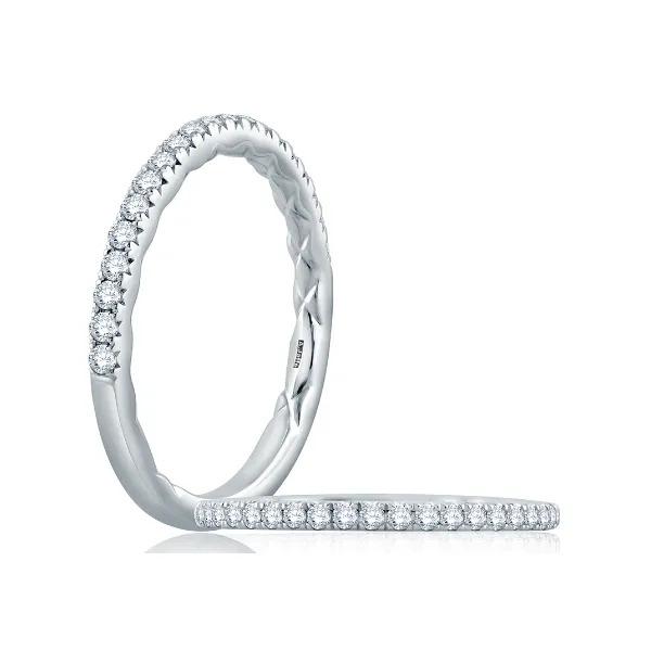 A. Jaffe Quilted French Pave Diamond Wedding Band Baxter's Fine Jewelry Warwick, RI
