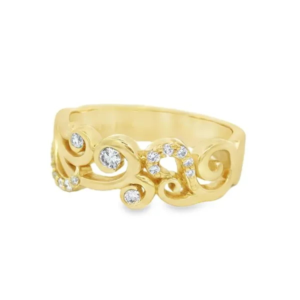 Gold Fashion Band Image 2 Baxter's Fine Jewelry Warwick, RI