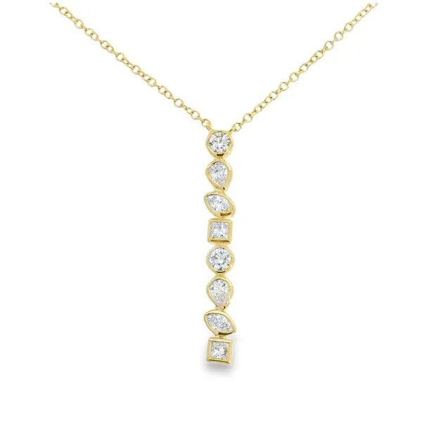 Mixed Cut Diamond Bar Necklace Baxter's Fine Jewelry Warwick, RI