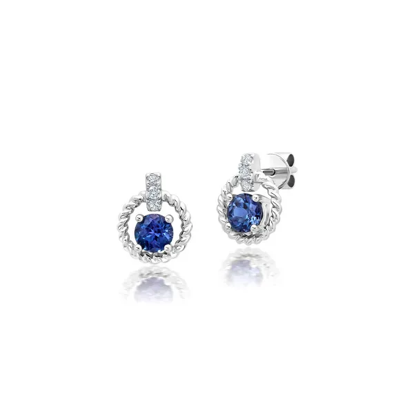Chatham lab-created-alexandrite-and-diamond-stud-earrings