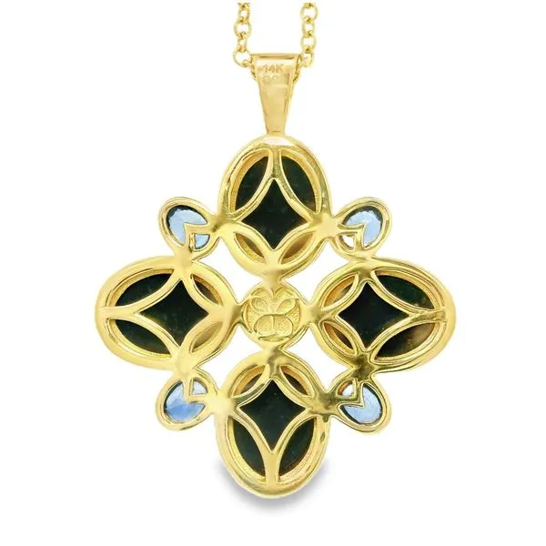 Lapis, Sapphire and Diamond Pendant Image 2 Baxter's Fine Jewelry Warwick, RI